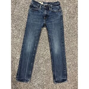 ABERCROMBIE & FITCH 1892 BOYS 12 BUTTON FLY SLIM STRAIGHT REMSEN LOW RISE JEANS